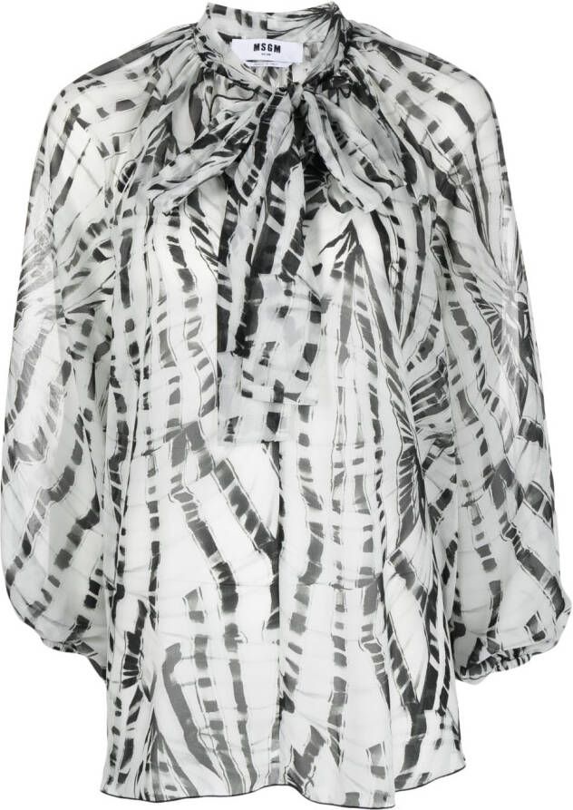 MSGM Blouse met print Zwart