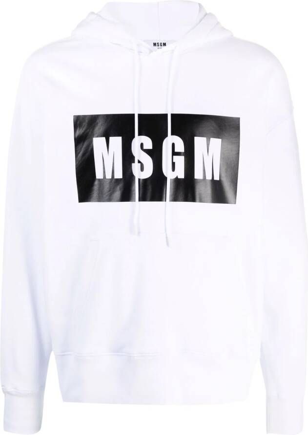 MSGM Hoodie met logo Wit