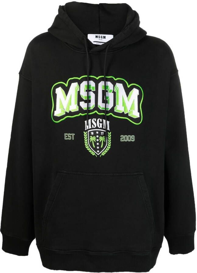 MSGM Hoodie met logo Zwart