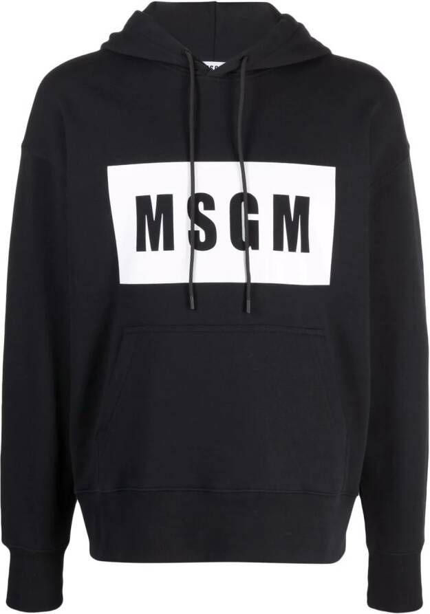 MSGM Hoodie met logo Zwart