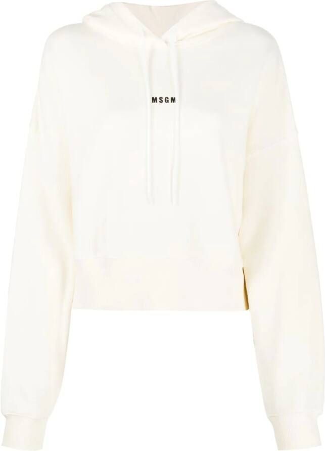 MSGM Hoodie met logoprint Beige