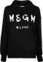 MSGM Hoodie met logoprint Zwart - Thumbnail 1