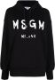 MSGM Hoodie met logoprint Zwart - Thumbnail 1