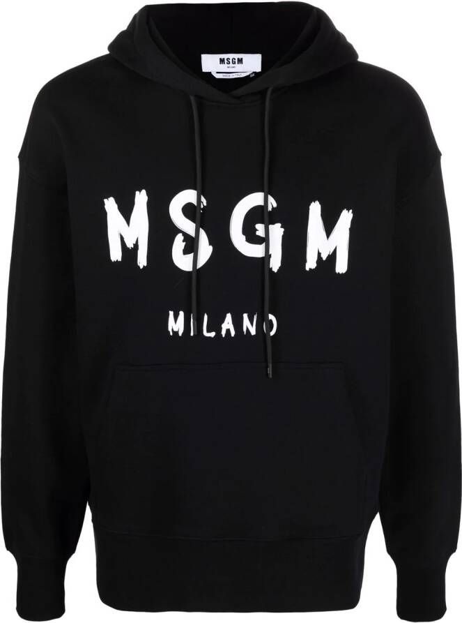 MSGM Hoodie met logoprint Zwart
