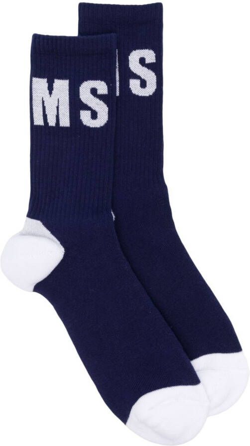 MSGM Intarsia sokken Blauw