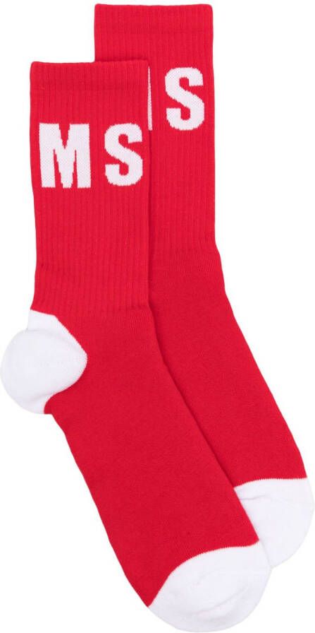 MSGM Intarsia sokken Rood