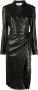 MSGM Jurk van imitatieleer Zwart - Thumbnail 1