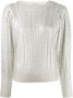 MSGM Kabelgebreide trui Wit - Thumbnail 1
