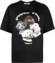 MSGM Katoenen T-shirt Zwart - Thumbnail 1