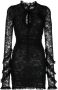 MSGM Mini-jurk met kant Zwart - Thumbnail 1
