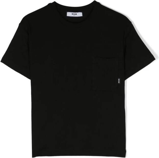 MSGM Kids T-shirt met borstzak Zwart