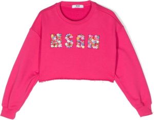 MSGM Kids Sweater met ronde hals Roze