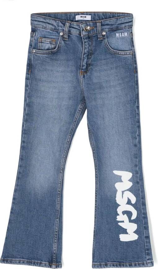 MSGM Kids Flared jeans Blauw