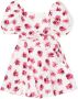 MSGM Kids Jurk met bloe print Wit - Thumbnail 1