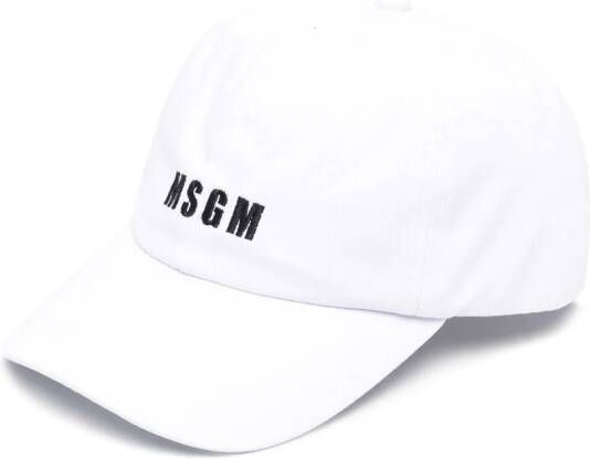 MSGM Kids Honkbalpet met logoprint Wit