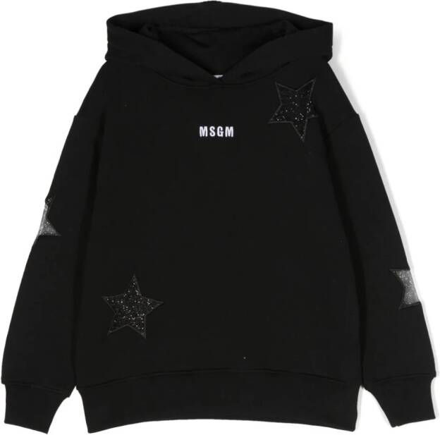 MSGM Kids Katoenen hoodie Zwart