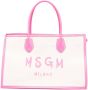 MSGM Kids Shopper met logoprint Beige - Thumbnail 1