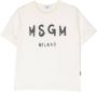 MSGM Kids T-shirt met logoprint Beige - Thumbnail 1