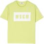 MSGM Kids T-shirt met logoprint Groen - Thumbnail 1