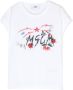 MSGM Kids T-shirt met logoprint Wit - Thumbnail 1