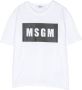 MSGM Kids T-shirt met logoprint Wit - Thumbnail 1