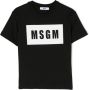 MSGM Kids T-shirt met logoprint Zwart - Thumbnail 1