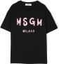 MSGM Kids T-shirt met logoprint Zwart - Thumbnail 1