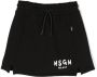 MSGM Kids Rok met logoprint Zwart - Thumbnail 1