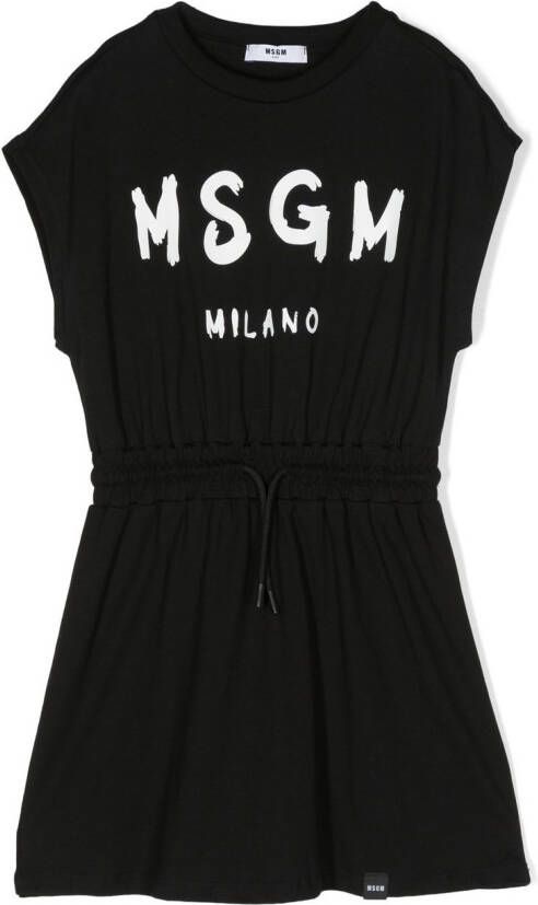 MSGM Kids Mouwloze jurk Zwart