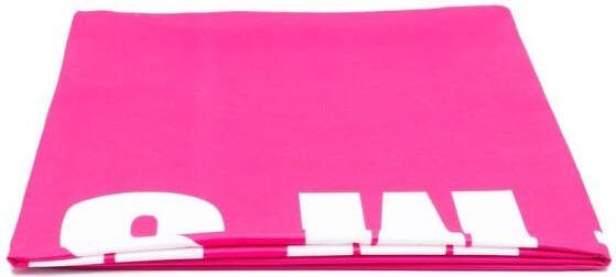 MSGM Kids Handdoek met logoprint Roze