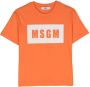 MSGM Kids Sweater met logoprint Oranje - Thumbnail 1