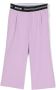 MSGM Kids Trainingsbroek met logoband Paars - Thumbnail 1