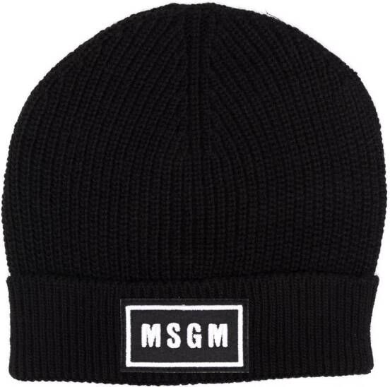 MSGM Kids Muts met logopatch Zwart