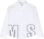 MSGM Kids Shirt met geborduurd logo Wit - Thumbnail 1