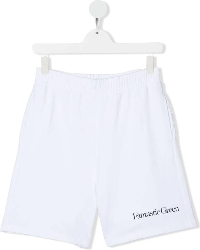 MSGM Kids Shorts met logoprint Wit