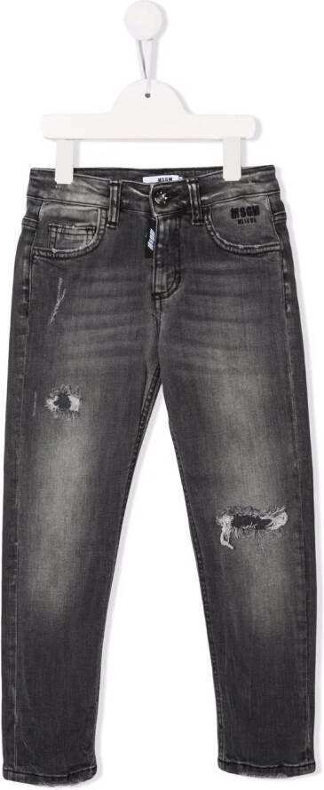 MSGM Kids Skinny jeans Zwart