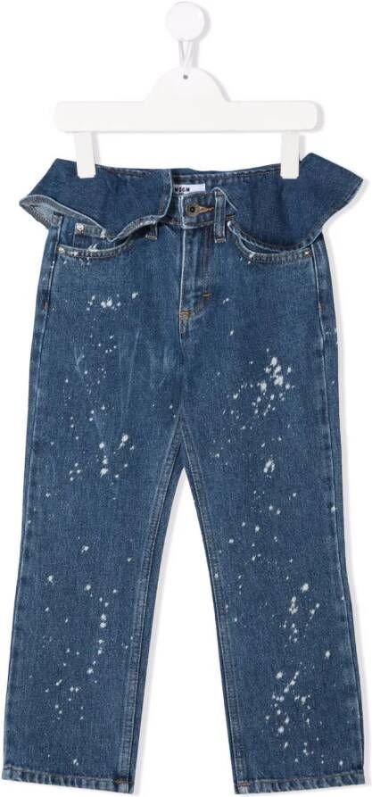 MSGM Kids Straight jeans Blauw