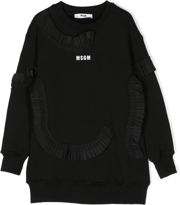MSGM Kids Sweater met glitter detail Zwart