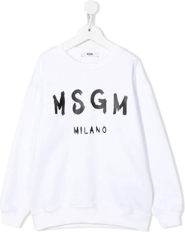 MSGM Kids Sweater met logo Wit