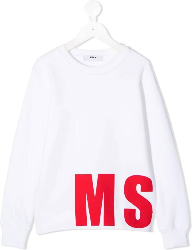 MSGM Kids Sweater met logo Wit