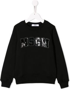 MSGM Kids Sweater met logo Zwart