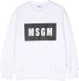 MSGM Kids Sweater met logoprint Wit - Thumbnail 1
