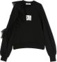 MSGM Kids Sweater met logoprint Zwart - Thumbnail 1