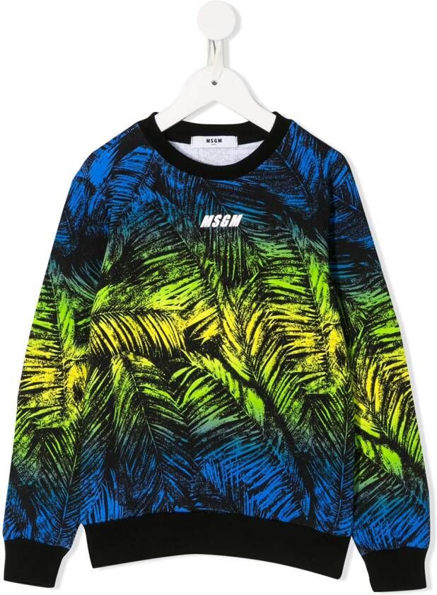 MSGM Kids Sweater met print Blauw