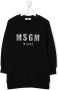 MSGM Kids Sweaterjurk met logoprint Zwart - Thumbnail 1