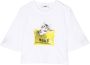 MSGM Kids T-shirt met grafische print Wit - Thumbnail 1