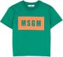 MSGM Kids T-shirt met logoprint Groen - Thumbnail 1