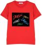 MSGM Kids T-shirt met logoprint Rood - Thumbnail 1