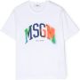 MSGM Kids T-shirt met logoprint Wit - Thumbnail 1