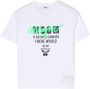 MSGM Kids T-shirt met logoprint Wit - Thumbnail 1